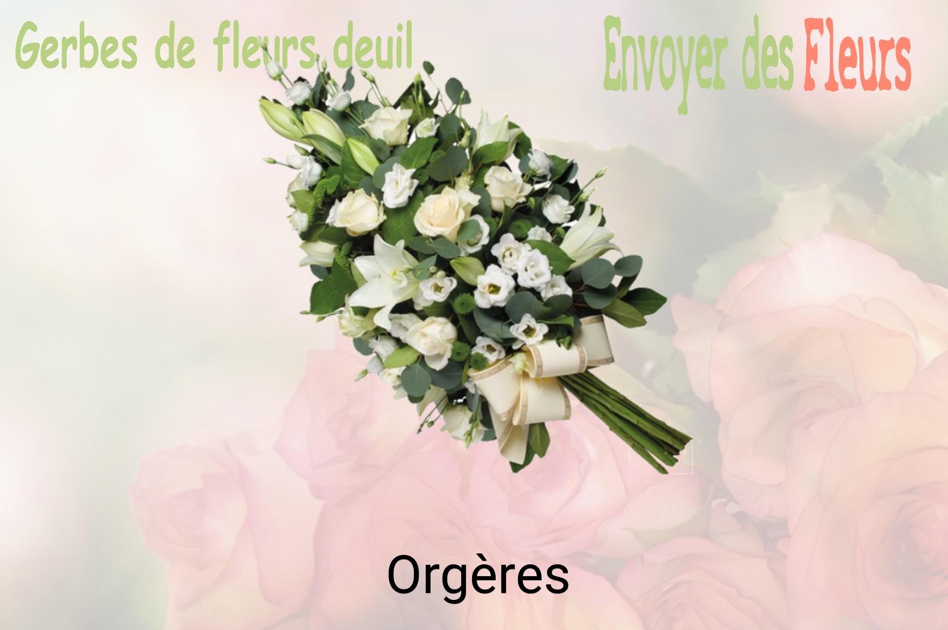 Gerbe de fleurs de deuil livrée à Orgères